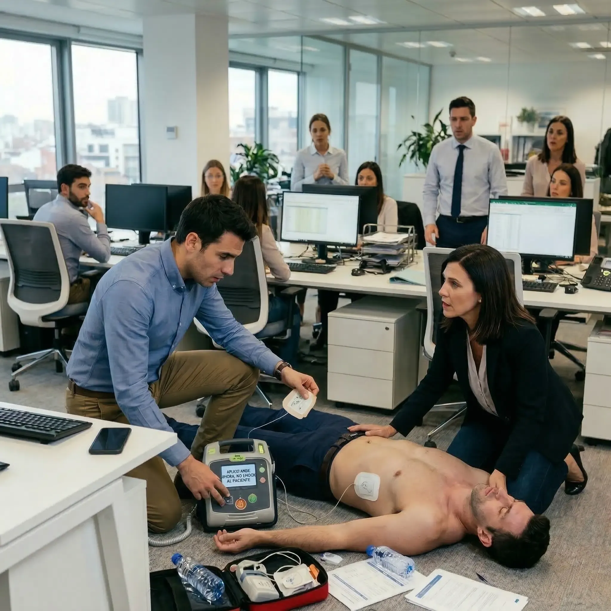 Coloca los electrodos